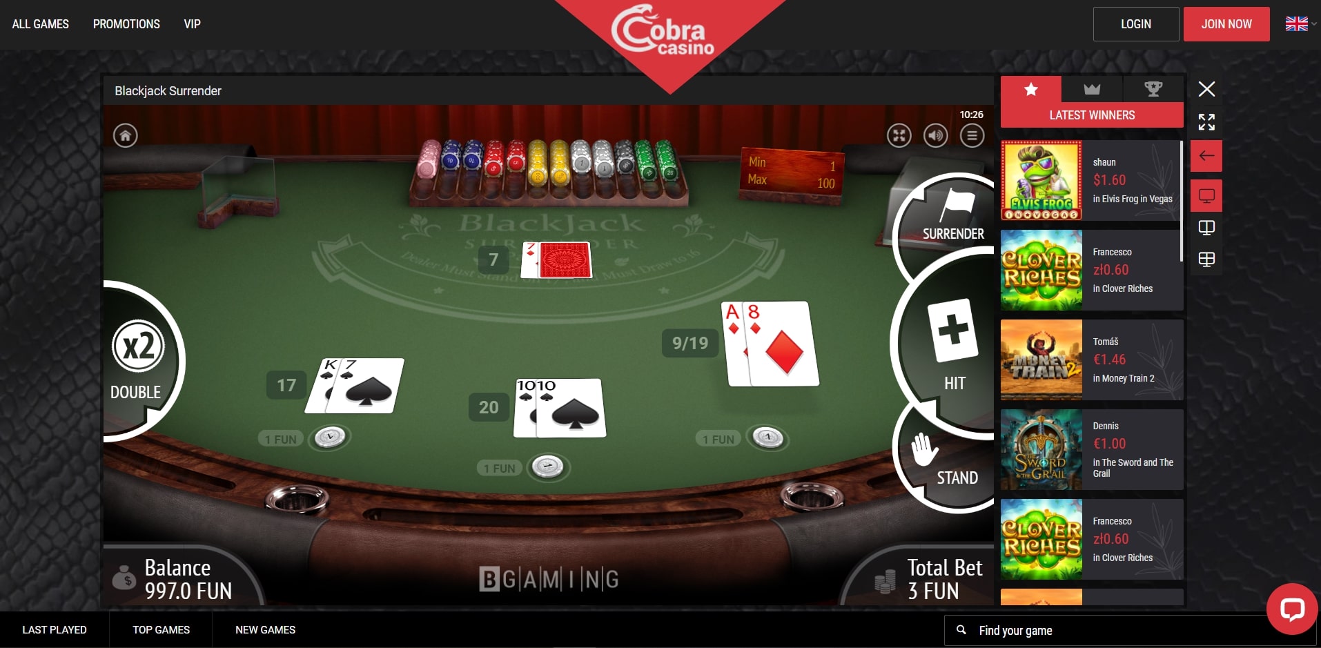 Cobra Casino Slots