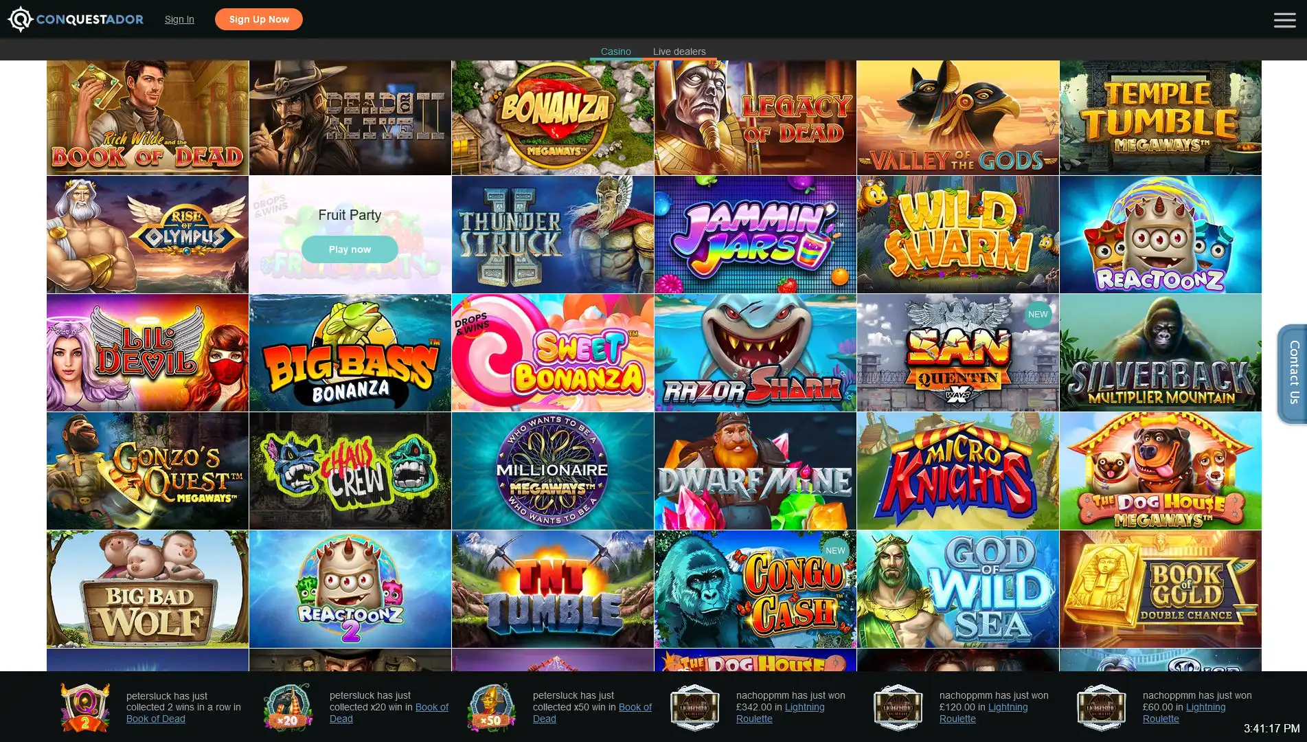 Conquestador Casino Games