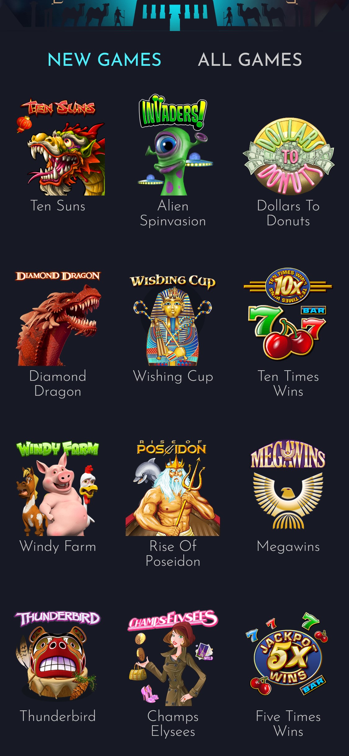 Dendera Casino Mobile Games Review