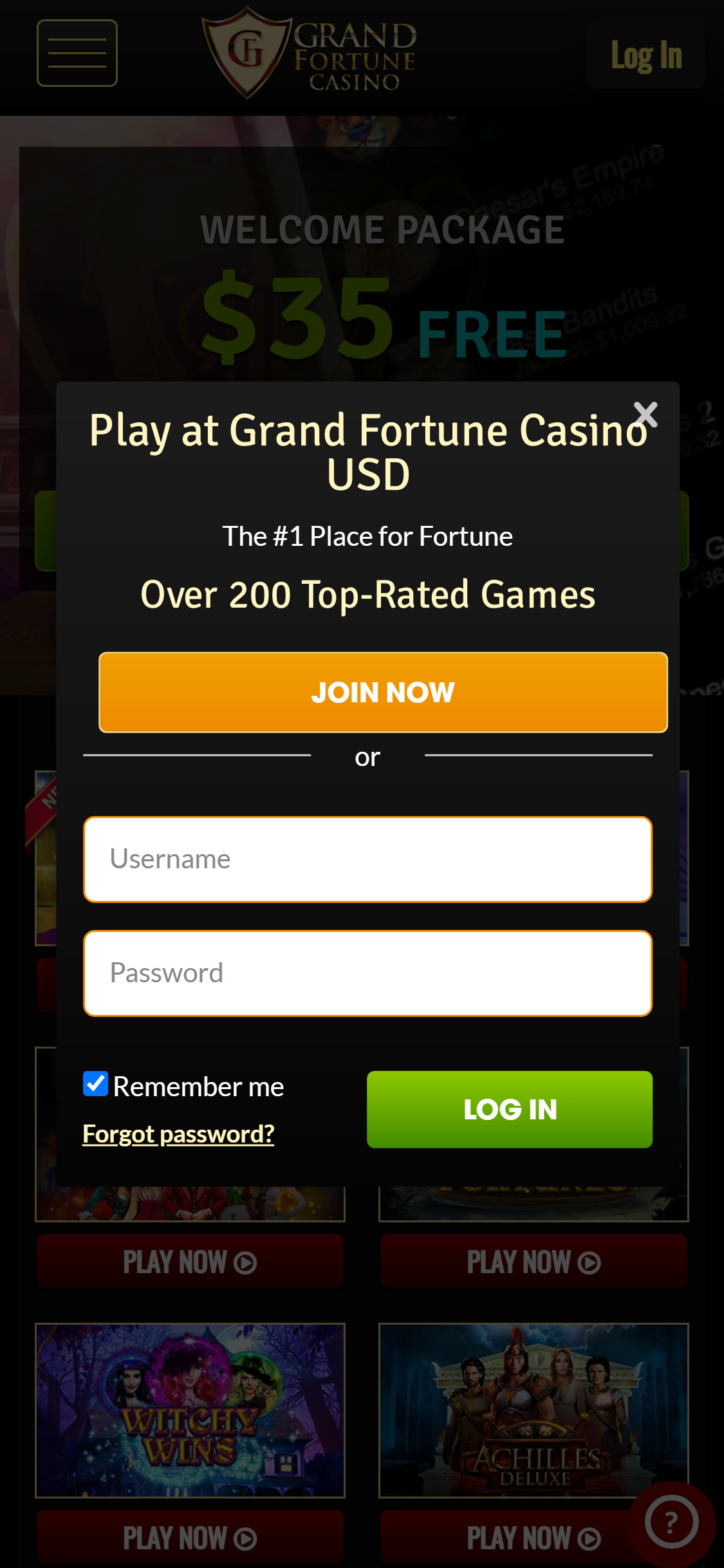 Grand Fortune Casino Mobile Login Review