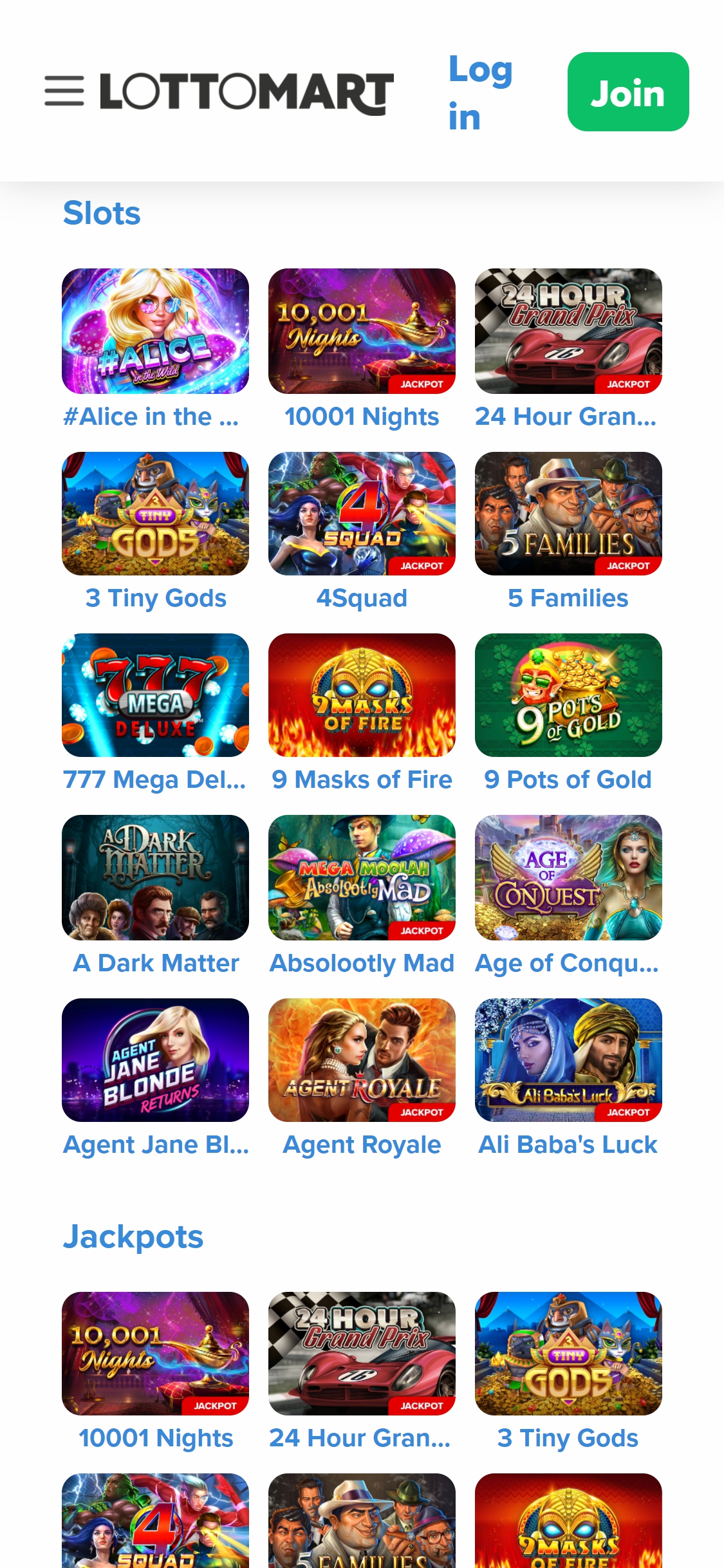Lottomart Casino Mobile Games Review