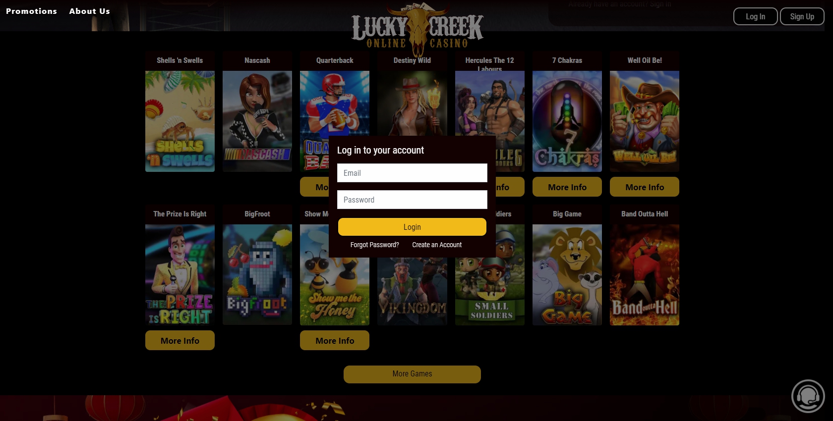 Lucky Creek Casino Login