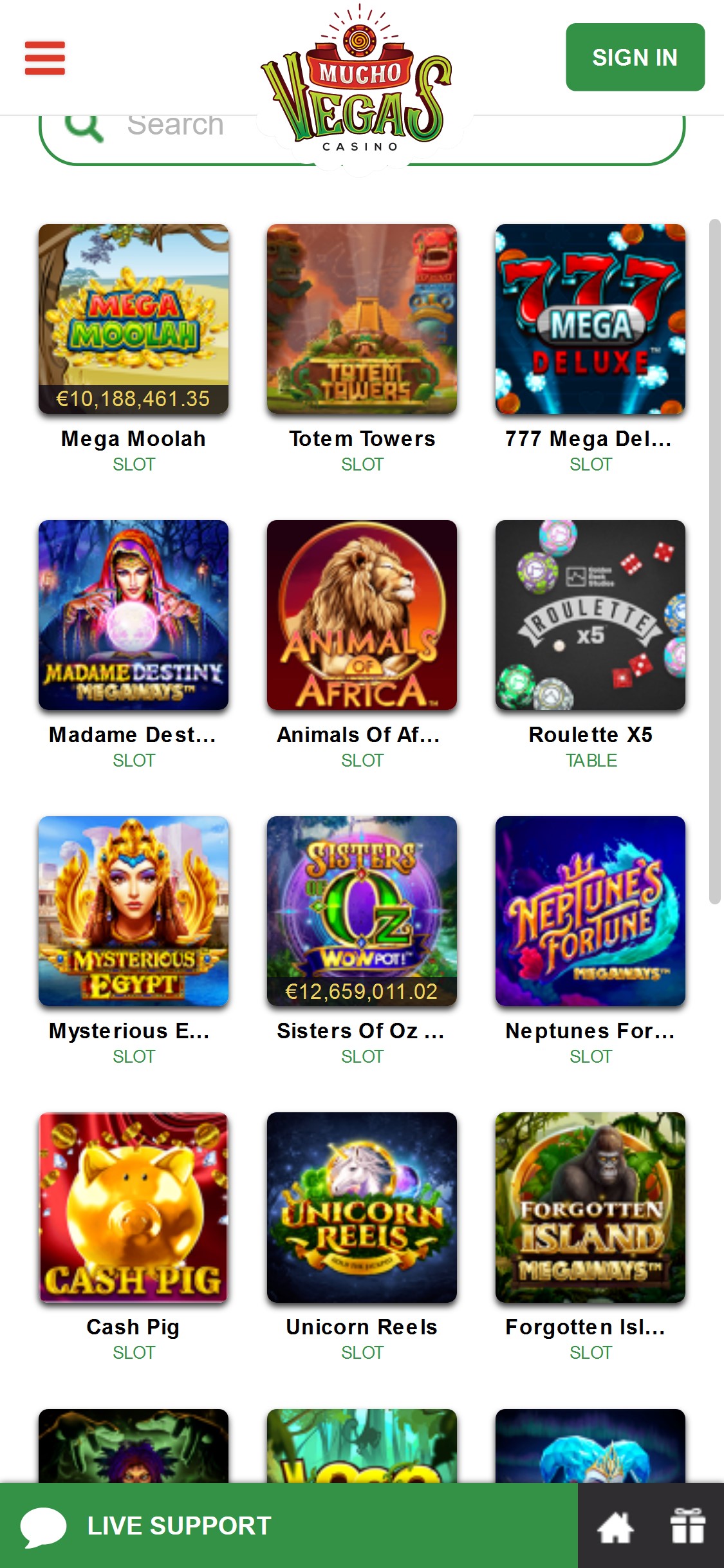 Mucho Vegas Casino Mobile Games Review
