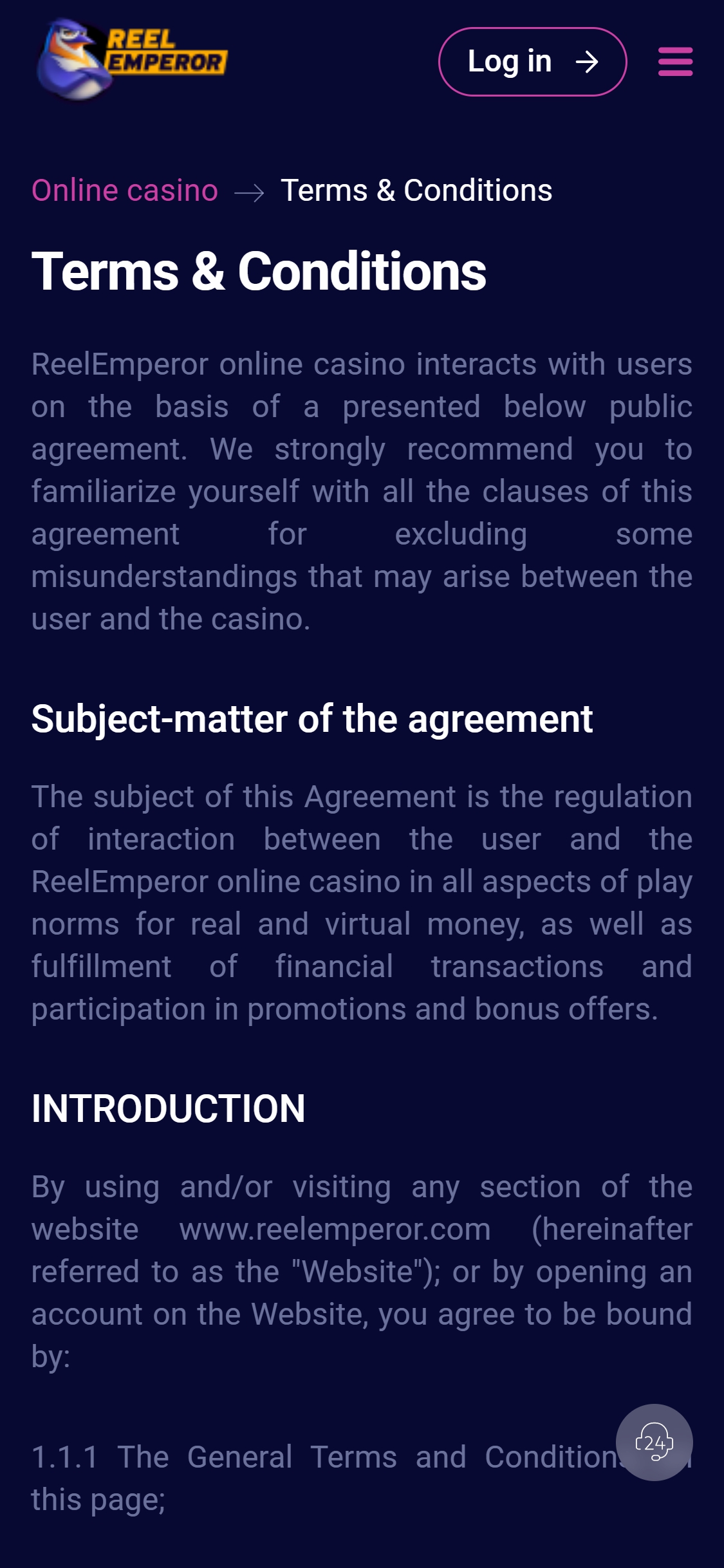 Reel Emperor Casino Mobile Support Review
