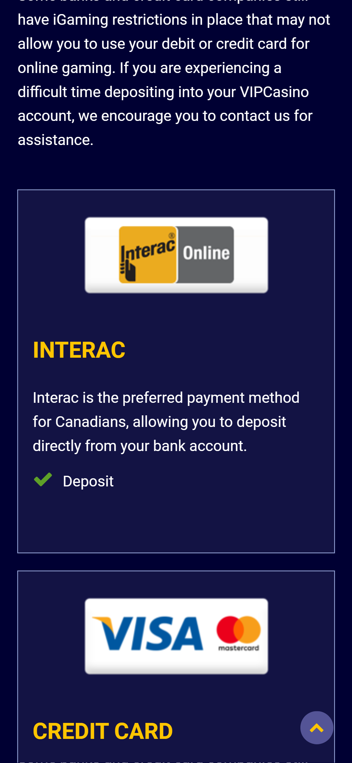 Vip Casino Canada Mobile Payment Methods Review
